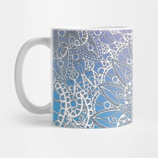 Blue and Pink Mandala Pattern Mug